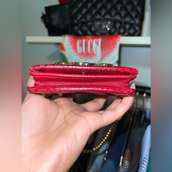 Gucci mini wallet on chain. Python wallet. Gucci red zumi. - Picture 11 of 11